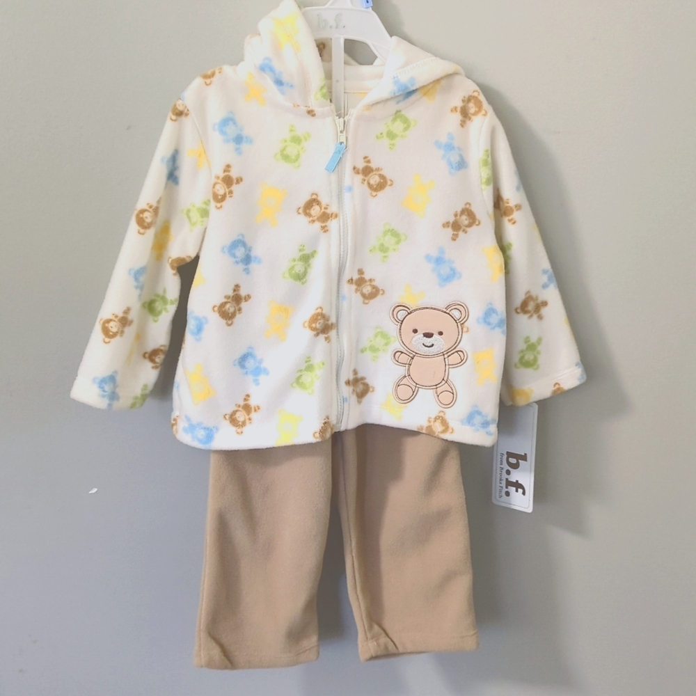 Multi-Color Teddy Bear Print 2 pc Pant Set by B.F.